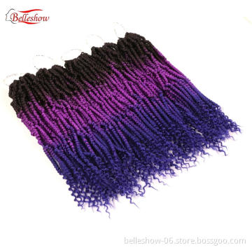 Hot sell 12inch Bomb Twist Crochet Braids Hair Extensions Spring Twist Curly Synthetic Braiding Hair 24strands Bomb Twist hair